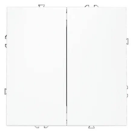 VLS020602 Выключатель с самовозвратом встраиваемый VOLTUM S70 двухклавишный 10А, (белый матовый). (ТМ Maytoni)
