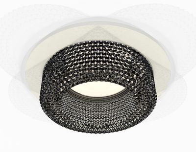 Комплект встраиваемого светильника XC7621021 SWH/BK белый песок/тонированный MR16 GU5.3 (C7621, N7192)