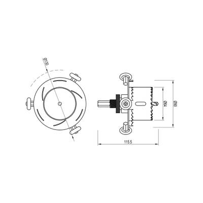 Двухуровневая коронка ATK-DRILL-R64-R90 (Arlight, IP20 Металл, 3 года)