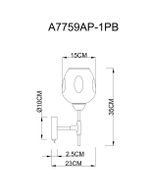 Бра Arte Lamp YUKA A7759AP-1PB, 1хE27
