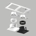 D5260607WBMOD Светильник DOMINO QUADRO под LED модуль/лампу МR16 (214526+214506+214507+214006+214007)