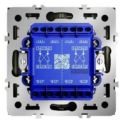 VLS020504 Перекрестный переключатель встраиваемый VOLTUM S70 двухклавишный 10А, (шелк). (ТМ Maytoni)