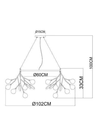 Подвесная люстра Arte Lamp CANDY A7272SP-45GO, 45хG4