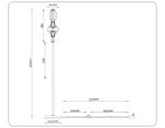 Светильник светодиодный напольный LH53132 GD/WH/GB золото/белый/серо-синий 8W 3000K D250*1635