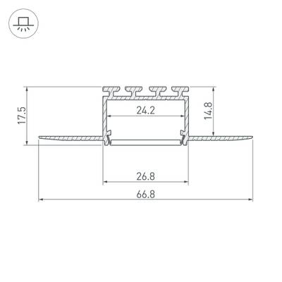 Профиль PLS-F-HIDE-2000 (Arlight, Алюминий)