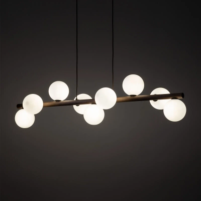 Подвесной светильник со стеклянными плафонами 10273 Estera Wood, G9х9
