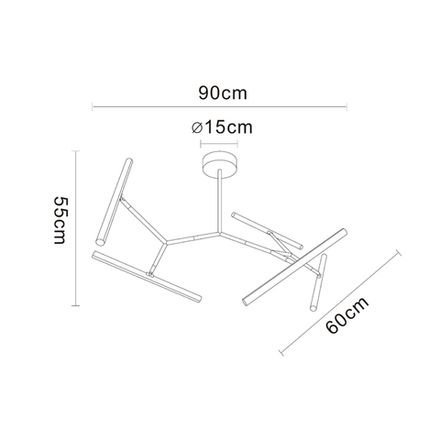 Люстра на штанге Arte lamp ZULU A2170PL-49BK, 1хLED