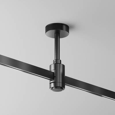Крепление потолочное Short 78мм с вводом питания Flarity черный, TRA156C-B1-B. TM Maytoni