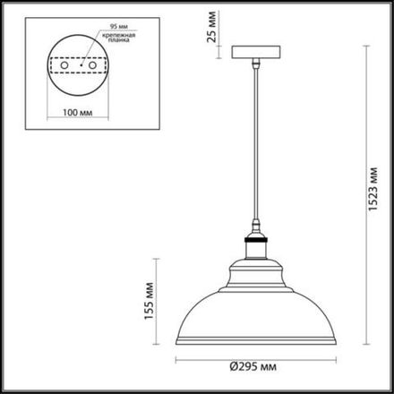 3367/1 PENDANT ODL17 497 белый, бронзовый Подвес E27 60W 220V MIRT