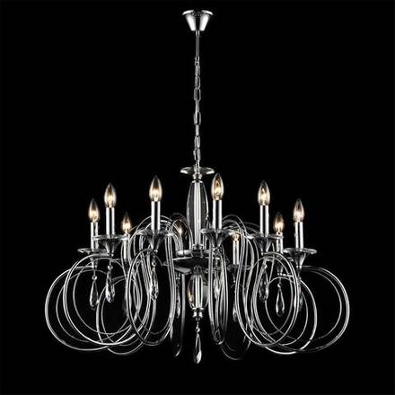 8032/10 CLASSI LN25 20 хром, металл/хрусталь Люстра подвесная Е14 10*40W 220V LAOKA