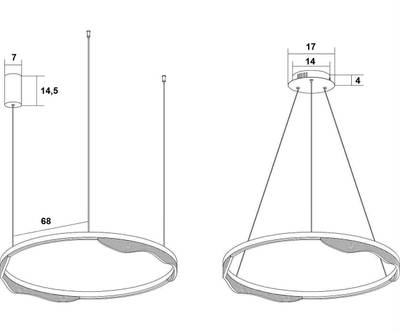 08263-80,36 Подвес Кастела латунь d80 h150 Led 40W (3000K) 2 типа крепления
