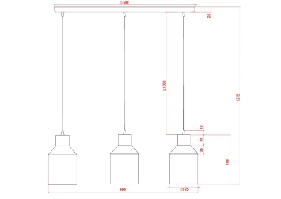 Подвесной светильник Arte Lamp LARK A7073SP-3BK, 3хE27