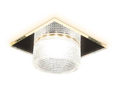 Встраиваемый точечный светильник TN355 CH/CL хром/прозрачный GU5.3+3W (LED WHITE) 95*95*45