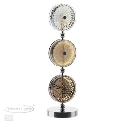 5416/13TL L-VISION ODL_EX23 155 хром/светло-серый/коричневый металл/стекло Настольная лампа LED 18W 4000K CARAMELLA