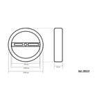 08219,33(3000K) Люстра Тор матовое золото d60+40 h200 Led 60W (3000K) диммируемая с пультом ДУ