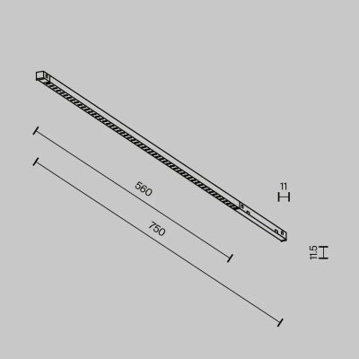 Трековый светильник Точки / Points Exility X 2700-6000K 12Вт 40° Dim Dali2, TR241-4-12WTW-DD2-B. TM Maytoni