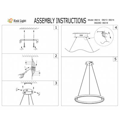08214,19A(3000K) Подвес Тор черный d80 h150 Led 50W (3000K) 2 типа крепления