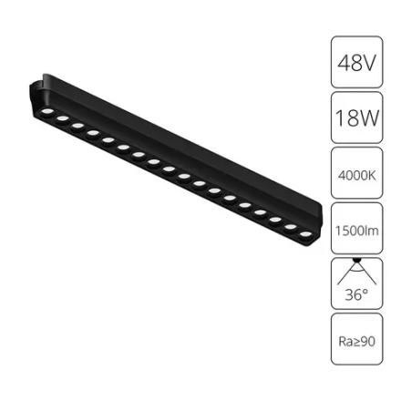 Магнитный трековый светильник Arte Lamp RAPID A6169PL-1BK, 1хLED