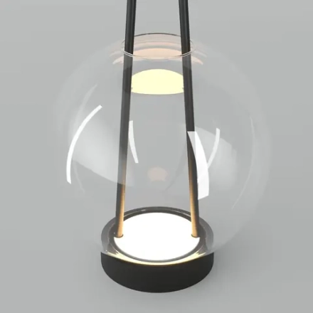 Настольный светодиодный светильник со стеклянным плафоном 80507/1 черный, LED