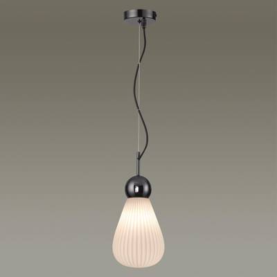 5418/1 MODERN ODL_EX23 157 черный хром/белый матовый/металл/стекло Подвес E14 1*40W ELICA