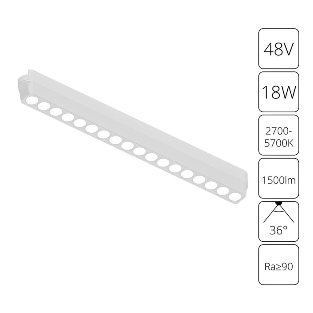 Магнитный трековый светильник Arte Lamp RAPID SMART A2969PL-1WH, 1хLED