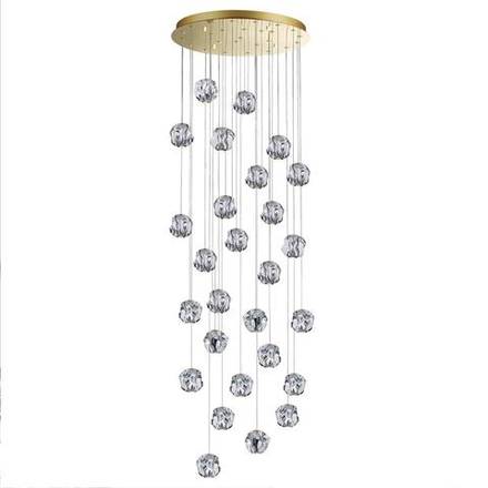 5085/120L L-VISION ODL25 555 золото/прозрачный/металл/акрил Люстра каскадная LED 120W 4000K 5500Лм JEMSTONE
