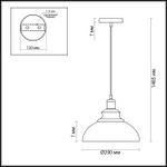 3675/1 SUSPENTIONI LN18 216 матовый черный Подвес E27 60W 220V DARIO