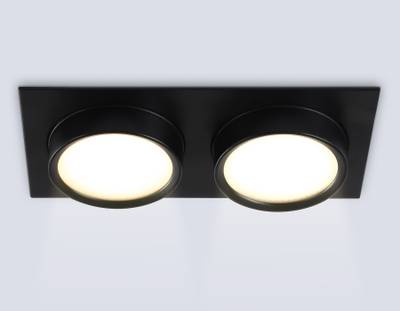 Светильник встраиваемый TN6743/2 BK черный IP44 GX53/2 210*110*57