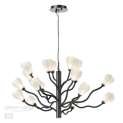 5090/18 MODERN ODL25 553 черный матовый/белый/фарфор Люстра G4 LED 18*5W GARDI
