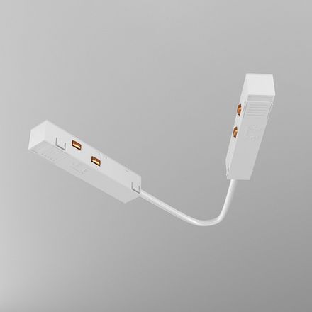 Коннектор питания угловой 15 см Exility белый, TRA034CPC-42W-15. TM Maytoni
