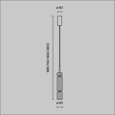 Подвесной светильник Ordo 3000К 12Вт, MOD272PL-L12BS3K1. TM Maytoni
