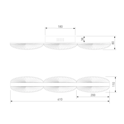 Настенный светодиодный светильник 303070 LED, LED