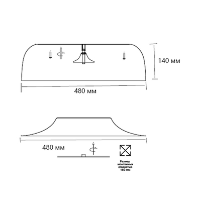 7689/65L AVRA LED SN 581 Светильник металл/акрил/белый/синий LED 65Вт 4000K D480 IP20 CONFY