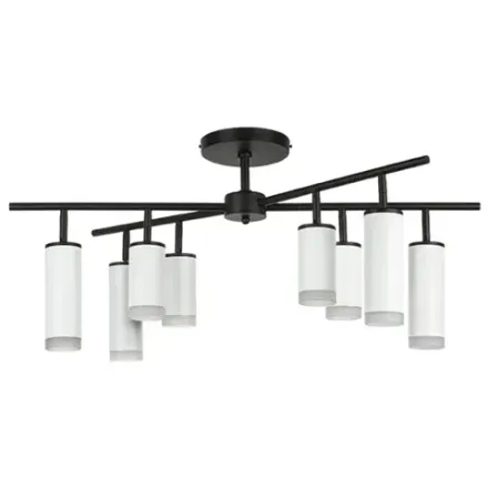 LR7283648640 Люстра RULLO 8х50W GU10 ЧЕРНЫЙ/БЕЛЫЙ (571728+214436-4+214486-4+202430-8)