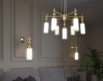 Светильник настенный LH55280 BS/FR латунь/белый матовый E14 max 40W 140*80*310