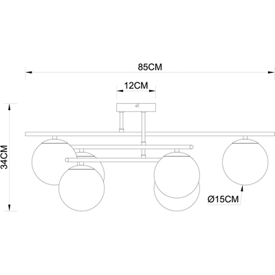 Потолочная люстра Arte Lamp ALCOR A2224PL-6BK, 6хE14