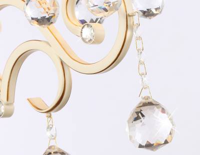 Настенный светильник с абажуром TR4562 BG/GD бежевый/золото E14 max 40W 385*130*250