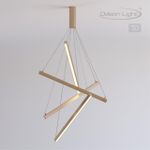 3860/48L L-VISION ODL19 325 золото Подвесной светильник LED 48W 2700Лм 3000К 220V COMETA