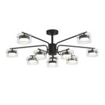 8349/10C COMFI LN26 232 черный/прозрачный, металл/стекло Светильник потолочный LED GX53 10*7W 220V NATALINA