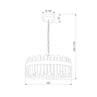 Подвесной светодиодный светильник с хрусталем 417/1, LED
