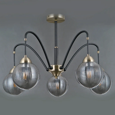 IL0433-5PSQ-79 BK AB светильник потолочный ILLUMICO, E27х5