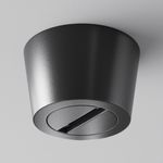 Чаша накладная Parity для двойного вывода ленты черная, TRA130CRDuo-B. TM Maytoni