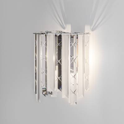Настенный светильник с хрусталем 101011 хром
