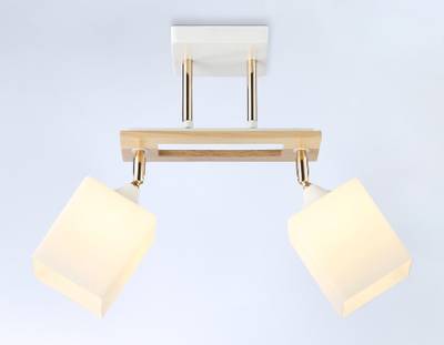 Светильник подвесной TR9501/2 WH/FGD/FR белый/золото/белый матовый E27/2 max 40W 510*100*270