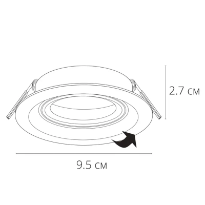 Точечный встраиваемый светильник Arte Lamp MIRA A2862PL-1WH, GU10