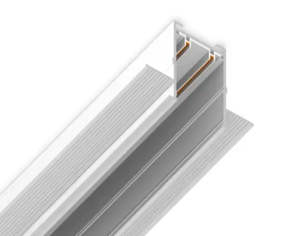 Шинопровод встраиваемый под ГКЛ 12,6мм Magnetic 220V GL1009 WH белый IP20 2000*62.5*56 (заглушки в комплекте)