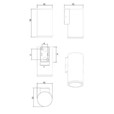 Фасадный светильник Arte Lamp TORCULAR A1813AL-1BK, 1хLED