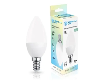 Лампа светодиодная 371314 LED C37 13W IC E14 4000K 175-265V