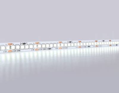 Светодиодная лента GS1503 2835 240Led/ 19.2W m/ 12V IP20 6500K/ 5000*10*1.2mm/ кратность резки 25mm (2 конт.)