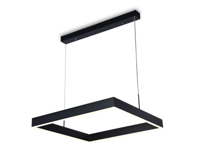 Светильник светодиодный подвесной с пультом FA6626 BK черный 65W 600*600*720 (ПДУ РАДИО 2.4G)